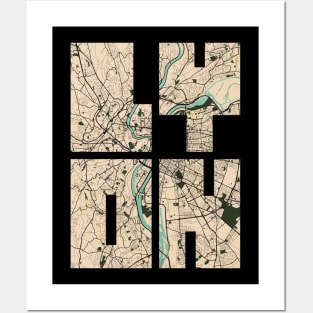 Lyon, France City Map Typography - Vintage Posters and Art